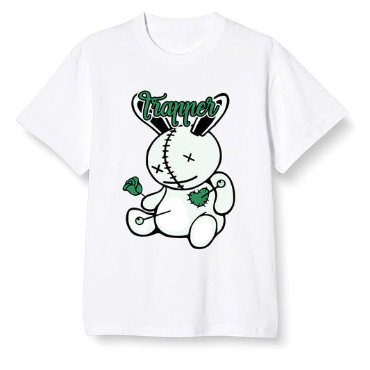 Pop Colour AJ13 Retro 'Lucky Green' - Trapper bear - White Men T-shirt