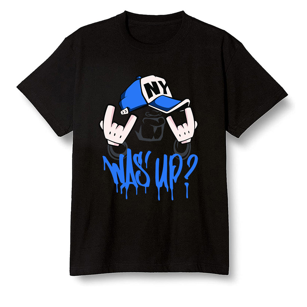Pop Colour AJ13 Retro Black Royal - Was up - Black Men T-shirt
