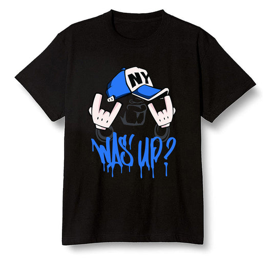 Pop Colour AJ13 Retro Black Royal - Was up - Black Men T-shirt