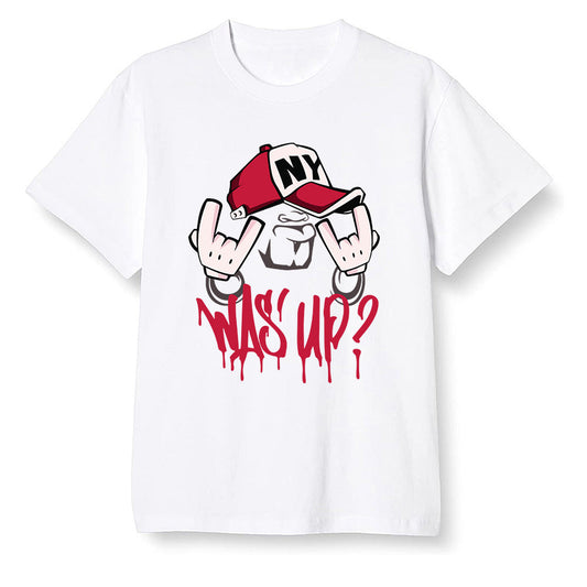 Pop Colour AJ13 Retro HE Got Game - Was up - White Men T-shirt
