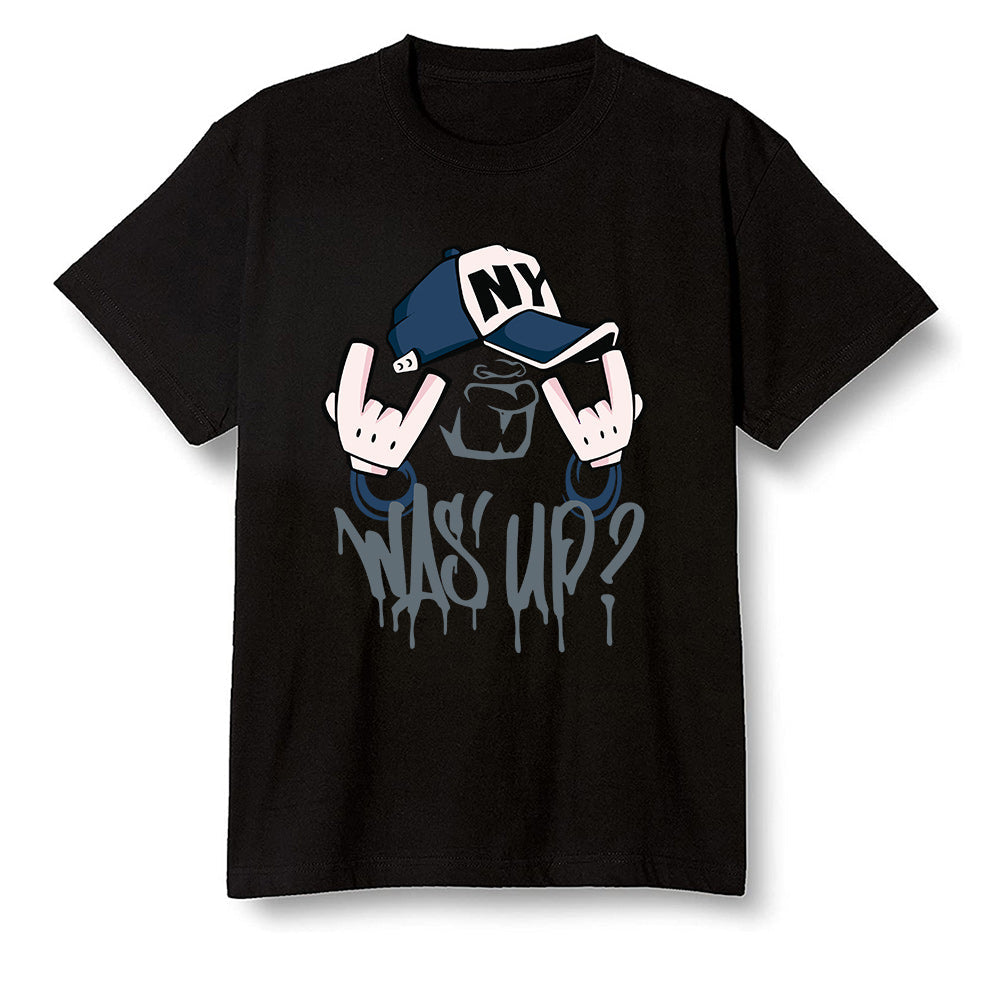 Pop Colour AJ13 Retro Flint - Was up - Black Men T-shirt