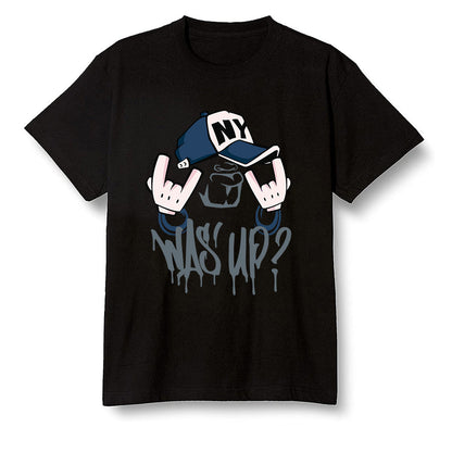 Pop Colour AJ13 Retro Flint - Was up - Black Men T-shirt