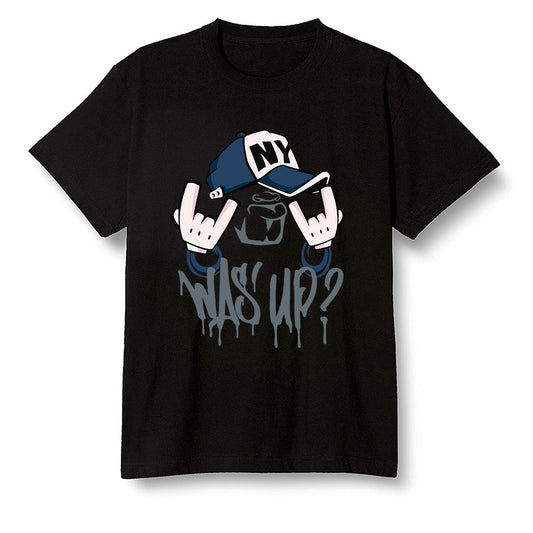 Pop Colour AJ13 Retro Flint - Was up - Black Men T-shirt