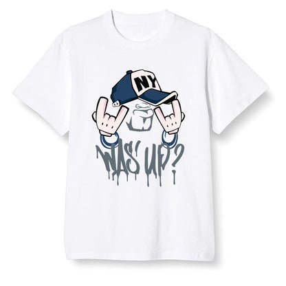Pop Colour AJ13 Retro Flint - Was up - White Men T-shirt
