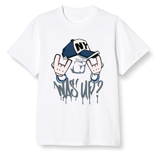 Pop Colour AJ13 Retro Flint - Was up - White Men T-shirt