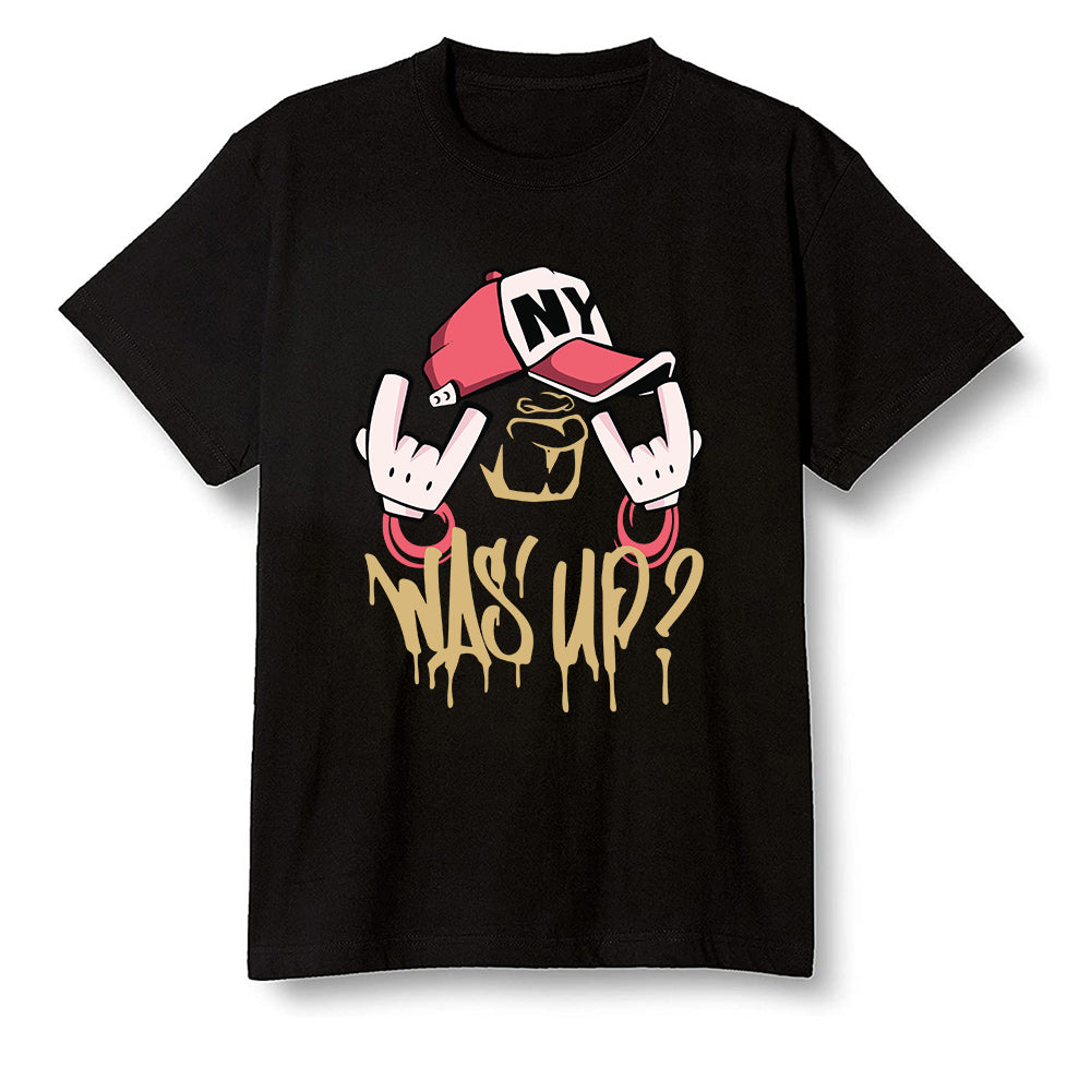 Pop Colour AJ13 Retro CNY - Was up - Black Men T-shirt