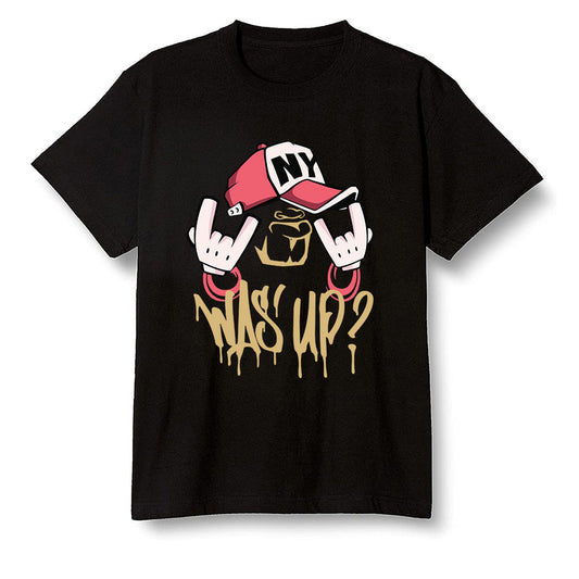 Pop Colour AJ13 Retro CNY - Was up - Black Men T-shirt