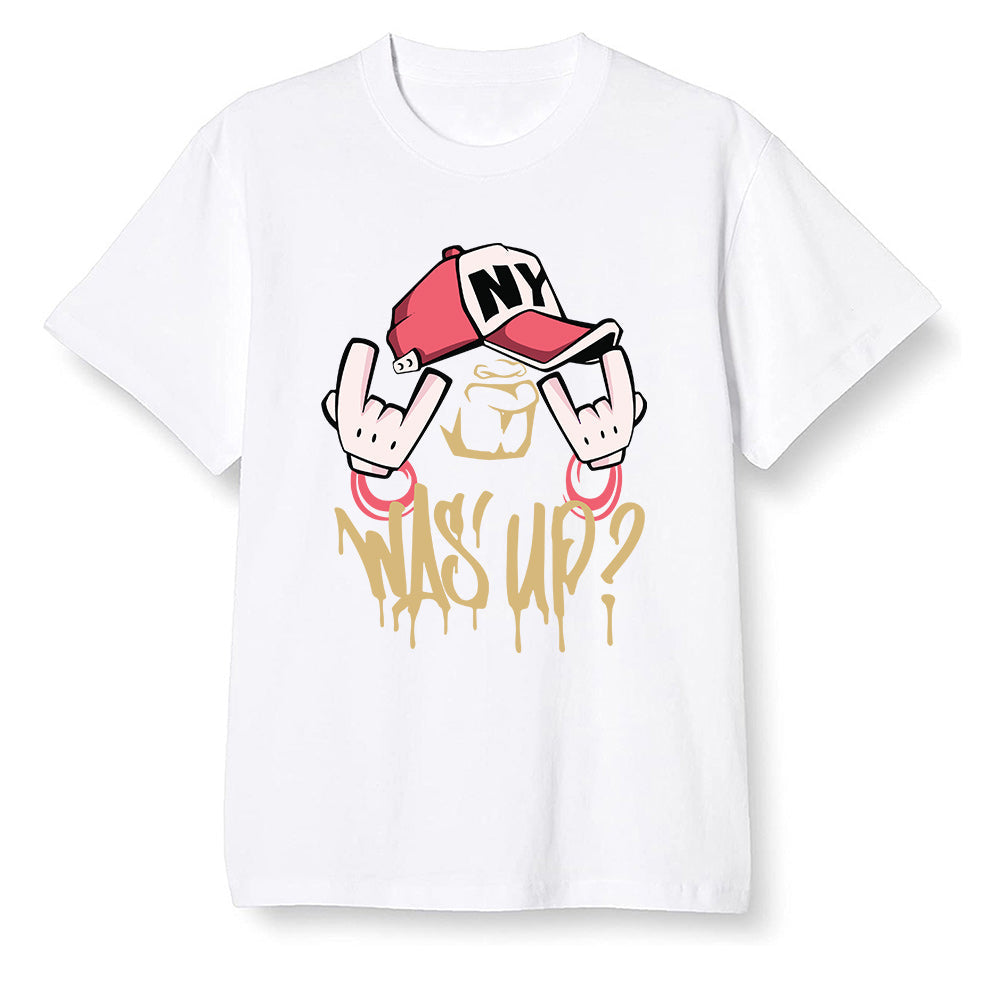 Pop Colour AJ13 Retro CNY - Was up - White Men T-shirt