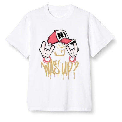 Pop Colour AJ13 Retro CNY - Was up - White Men T-shirt