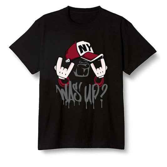 Pop Colour AJ13 Retro Gym Red Flint Grey - Was up - Black Men T-shirt