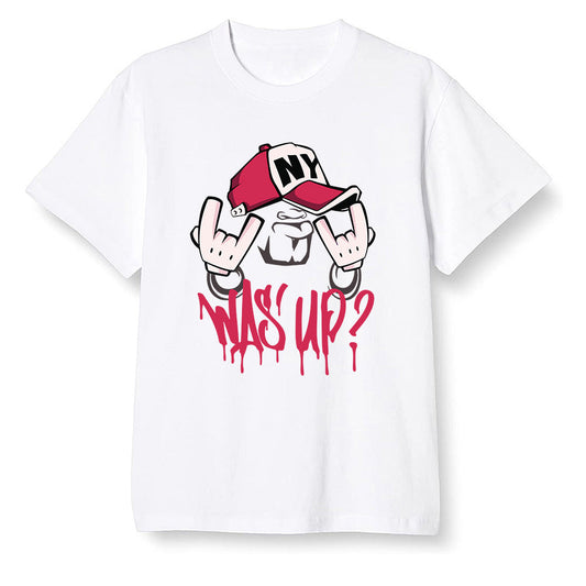 Pop Colour AJ6 Retro Carmine - Was up - White Men T-shirt