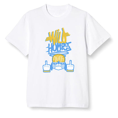 Pop Colour AJ1 Retro Low 'West Coast' White/Varsity Maize-University Blue - Wild Homies  - White Men T-shirt