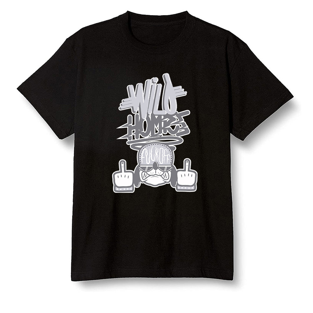Pop Colour AJ1 Low Triple White - Wild Homies  - Black Men T-shirt