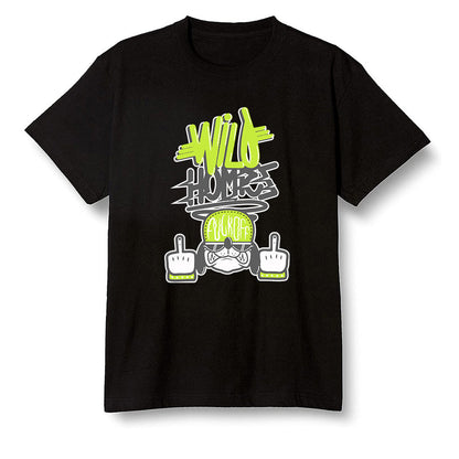 Pop Colour AJ1 Mid Grey Volt - Wild Homies  - Black Men T-shirt