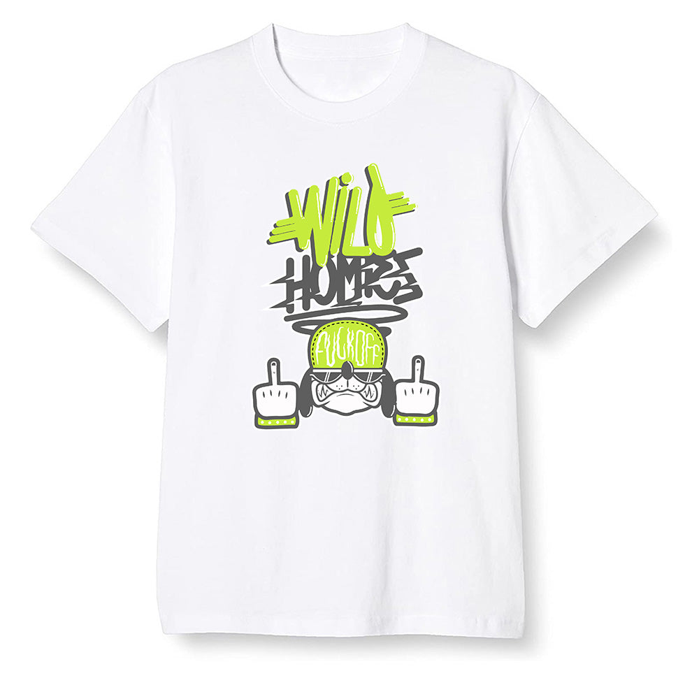 Pop Colour AJ1 Mid Grey Volt - Wild Homies  - White Men T-shirt