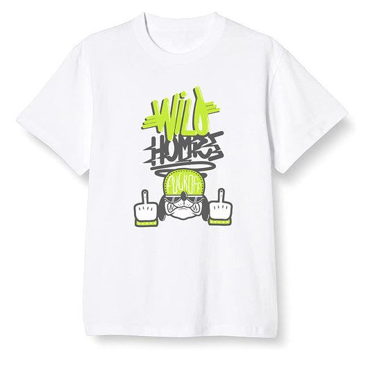 Pop Colour AJ1 Mid Grey Volt - Wild Homies  - White Men T-shirt