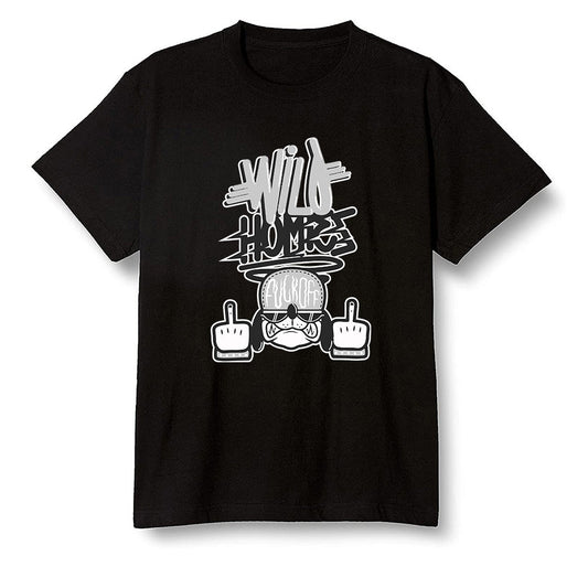 Pop Colour AJ1 High OG Black White - Wild Homies  - Black Men T-shirt