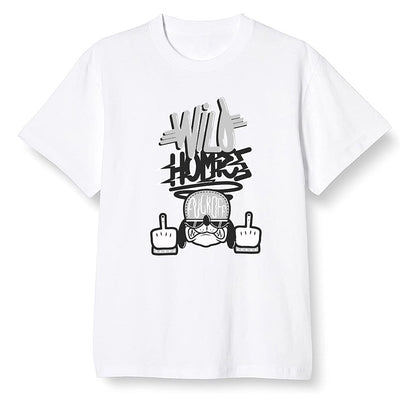 Pop Colour AJ1 High OG Black White - Wild Homies  - White Men T-shirt