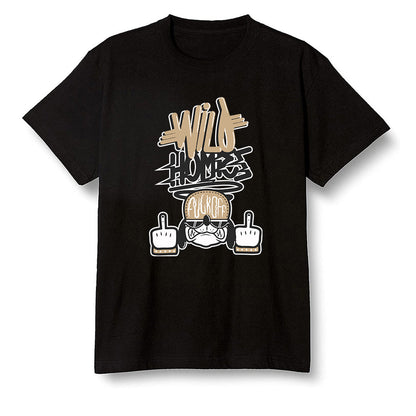 Pop Colour AJ1 Retro High OGetallic Gold - Wild Homies  - Black Men T-shirt
