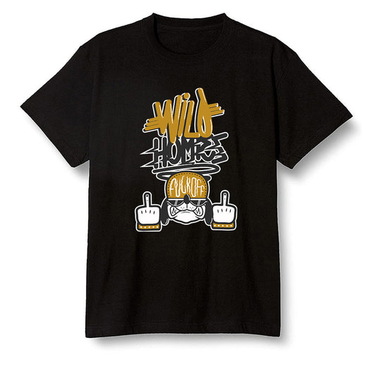 Pop Colour AJ1 Retro High OG Yellow Ochre - Wild Homies  - Black Men T-shirt