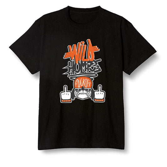 Pop Colour AJ1 Retro High OG Electro Orange - Wild Homies  - Black Men T-shirt