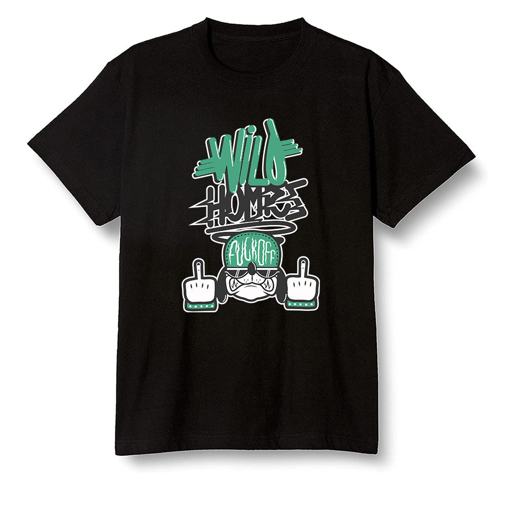 Pop Colour AJ1 Retro High OG Pine Green J10443 - Wild Homies  - Black Men T-shirt