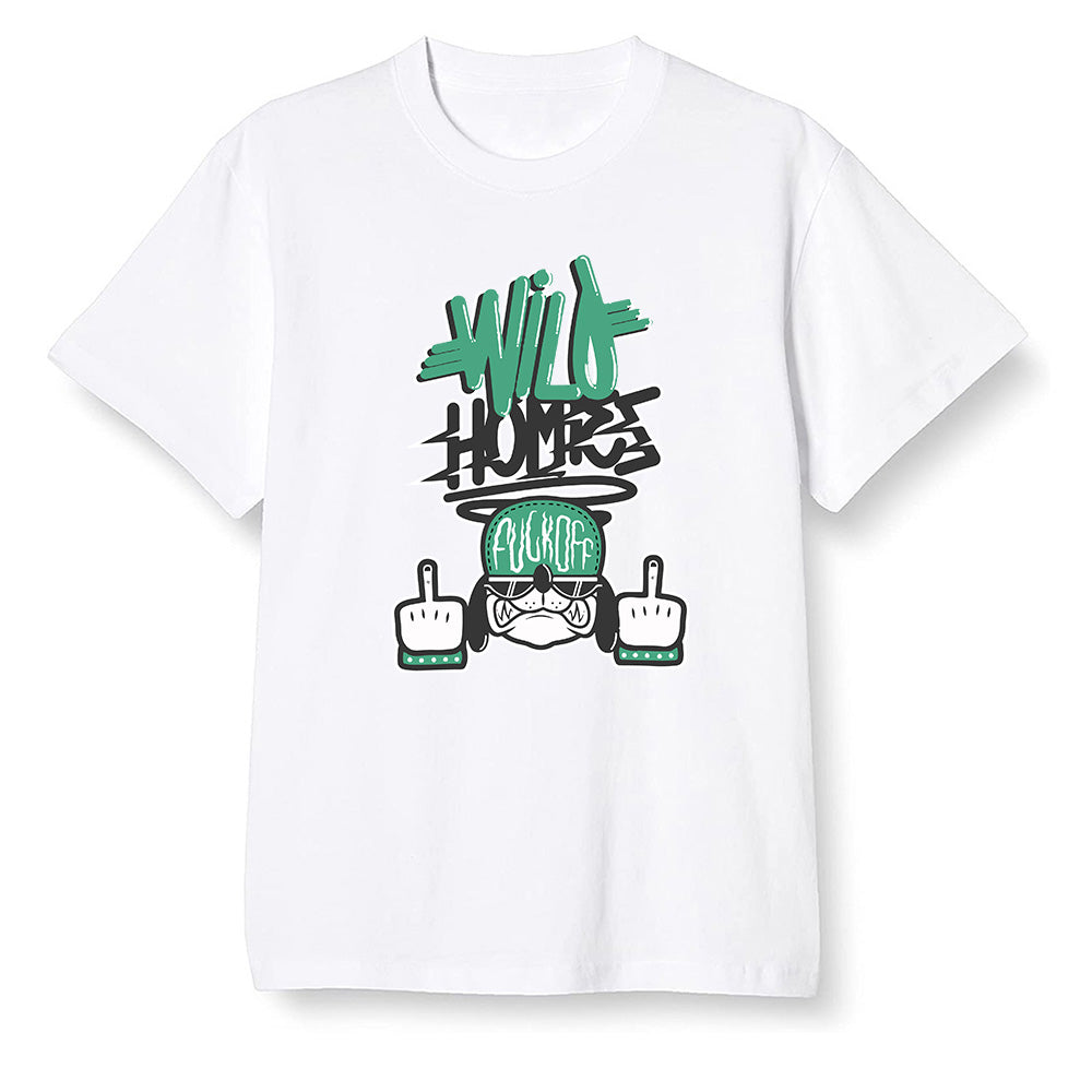 Pop Colour AJ1 Retro High OG Pine Green J10443 - Wild Homies  - White Men T-shirt