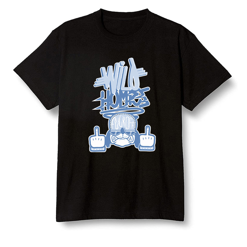 Pop Colour AJ1 Retro High OG Hyper Royal - Wild Homies  - Black Men T-shirt