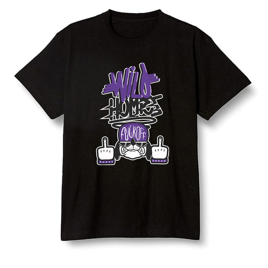 Pop Colour AJ1 Retro High OG Court Purple - Wild Homies  - Black Men T-shirt