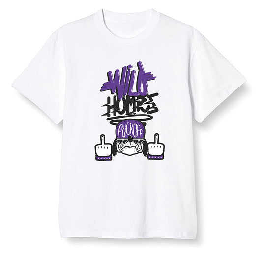 Pop Colour AJ1 Retro High OG Court Purple - Wild Homies  - White Men T-shirt