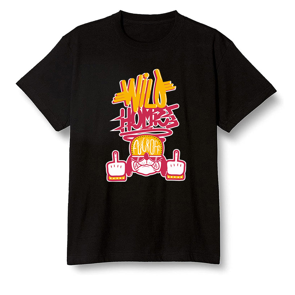 Pop Colour AJ1 Retro High OG Light Fusion Red - Wild Homies  - Black Men T-shirt