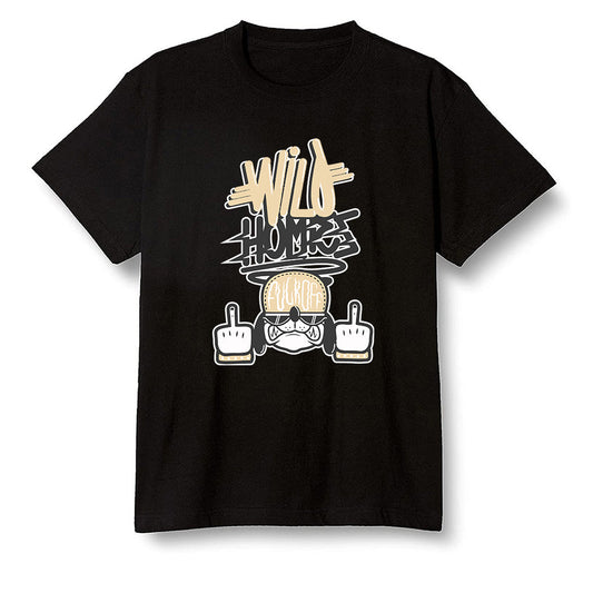 Pop Colour AJ1 Retro High OG NRG Gold TOE - Wild Homies  - Black Men T-shirt