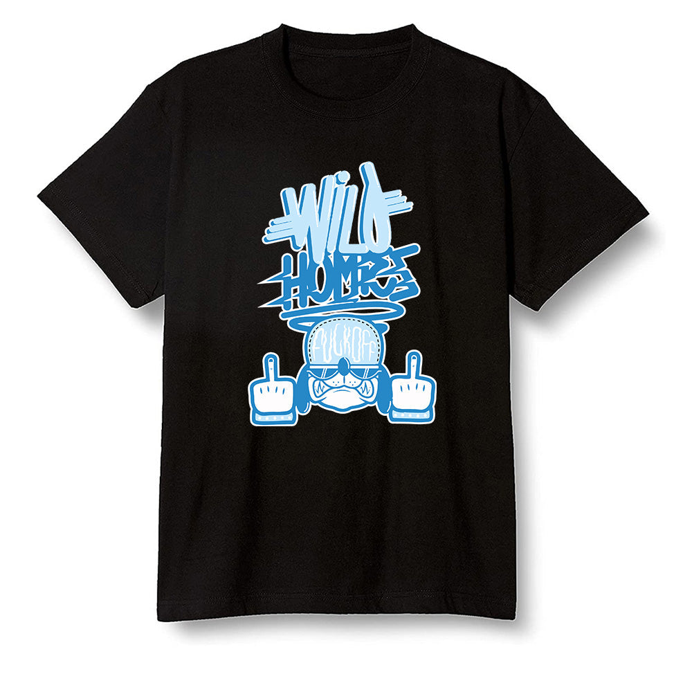 Pop Colour AJ1 NRG Joint Model - UNC - Wild Homies  - Black Men T-shirt