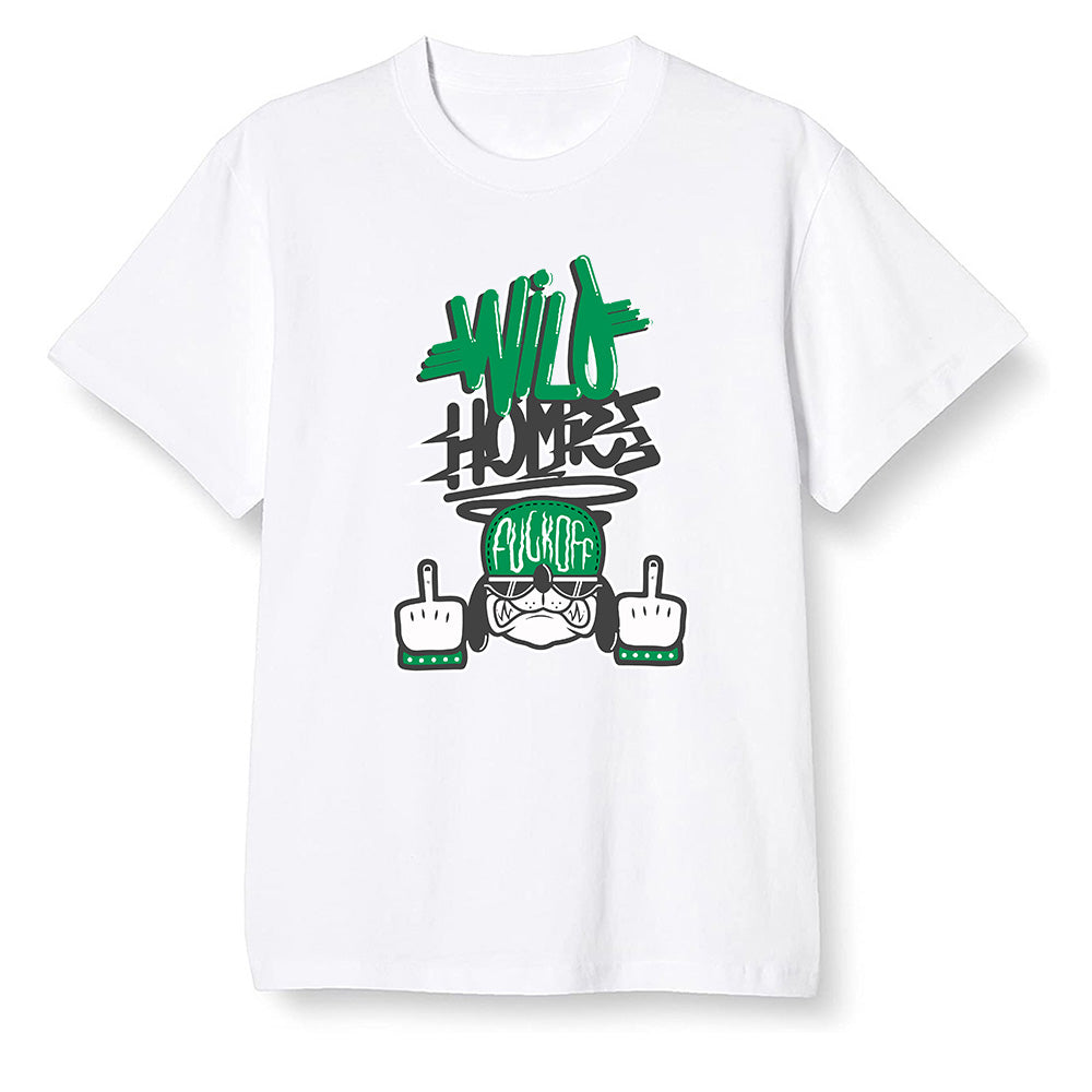 Pop Colour AJ1 High OG Lucky Green - Wild Homies  - White Men T-shirt