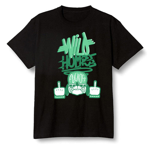 Pop Colour AJ13 Retro 'Lucky Green' - Wild Homies - Black Men T-shirt