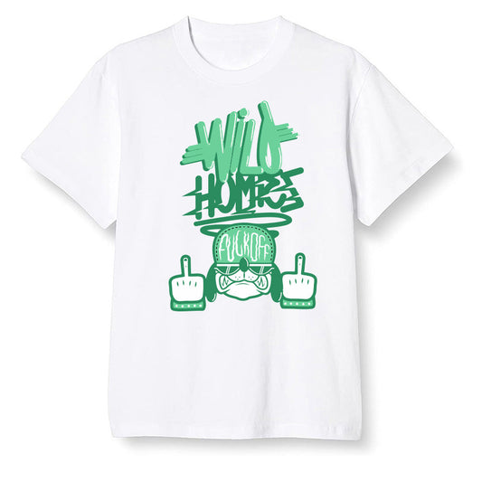 Pop Colour AJ13 Retro 'Lucky Green' - Wild Homies - White Men T-shirt