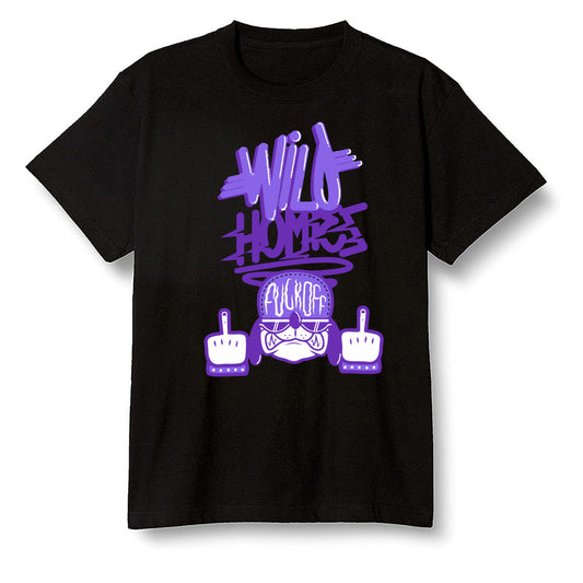 Pop Colour AJ13 Retro Court Purple - Wild Homies - Black Men T-shirt