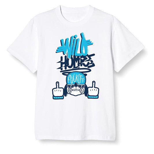 Pop Colour AJ6 Retro Unc - Univeristy Blue - Wild Homies - White Men T-shirt