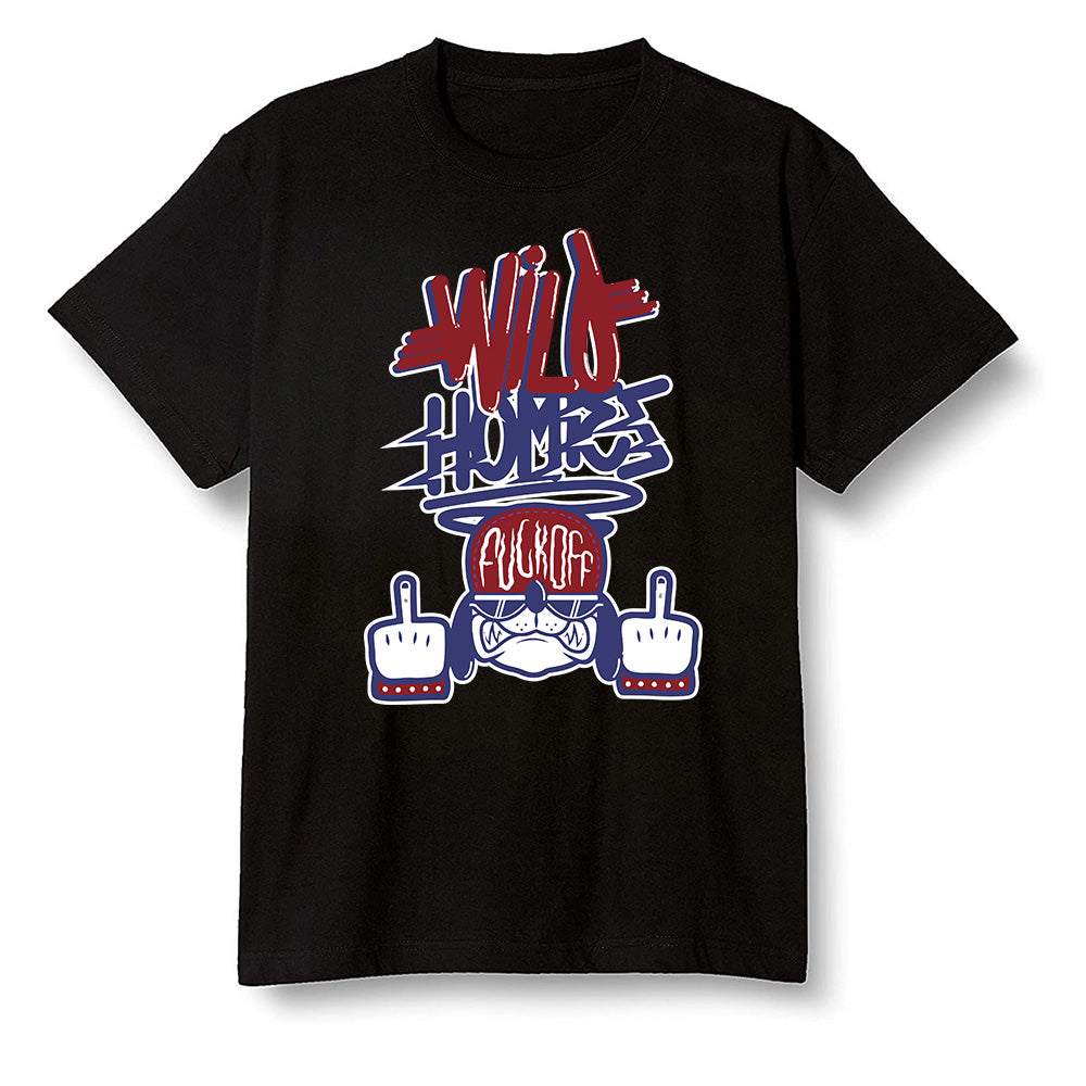 Pop Colour AJ6 Retro 'Doernbecher' 2019 Midnight Navy/White-Varsity Red-Metallic Gold - Wild Homies - Black Men T-shirt