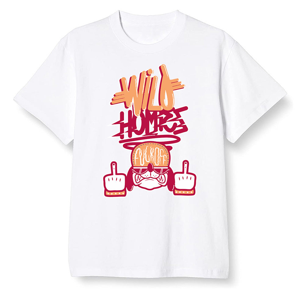 Pop Colour AJ6 Retro Hare - Wild Homies - White Men T-shirt