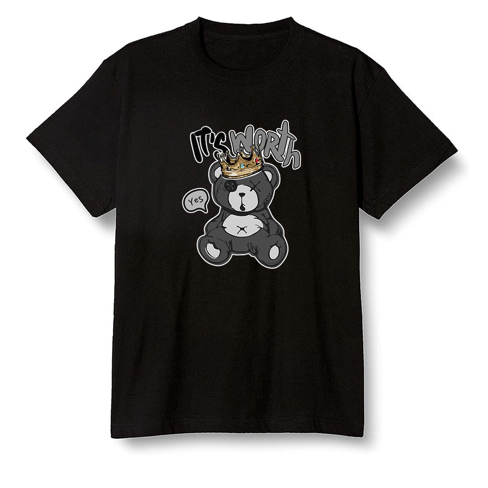 Pop Colour AJ1 Low 'Triple Black' Black - Worth Trying Teddy Bear - Black Men T-shirt
