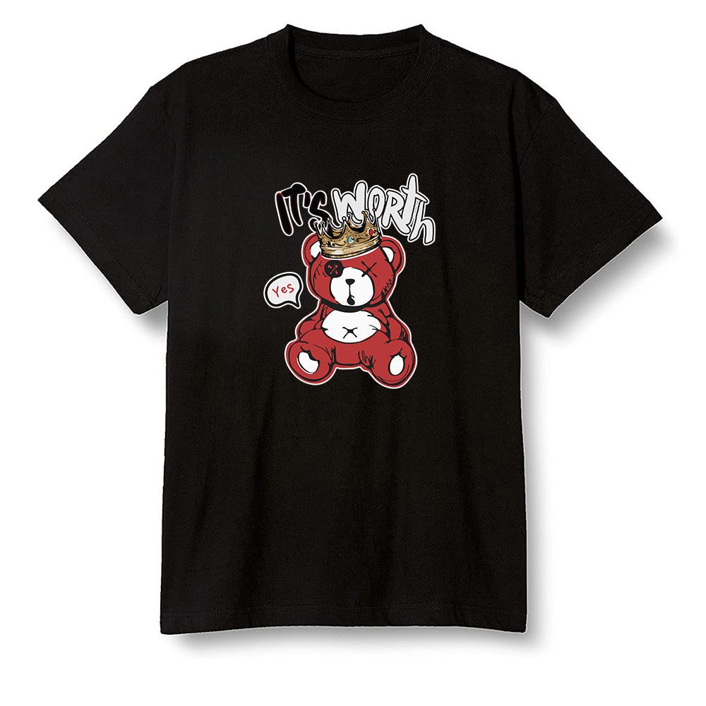 Pop Colour AJ1 Retro High OG Chicago - Worth Trying Teddy Bear - Black Men T-shirt