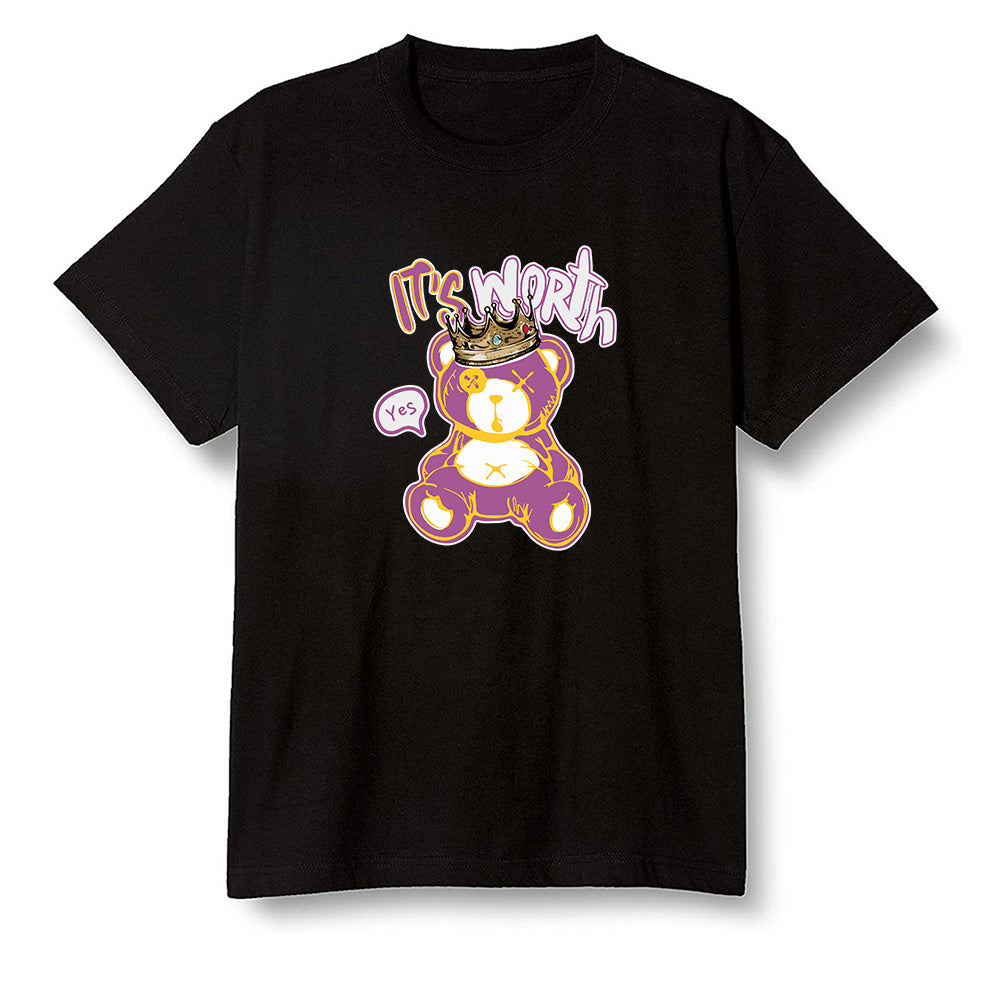 Pop Colour AJ1 Retro High OG Brotherhood - Worth Trying Teddy Bear - Black Men T-shirt