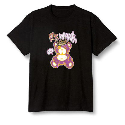 Pop Colour AJ1 Retro High OG Brotherhood - Worth Trying Teddy Bear - Black Men T-shirt