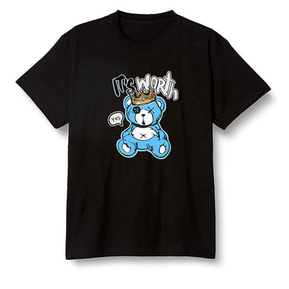 Pop Colour AJ1 NRG Joint Model - UNC - Worth Trying Teddy Bear - Black Men T-shirt