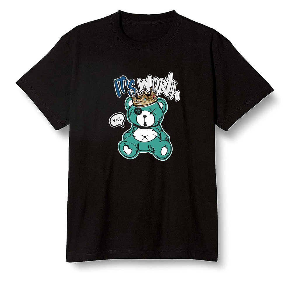 Pop Colour AJ1 High OG TIE DYE - Worth Trying Teddy Bear - Black Men T-shirt