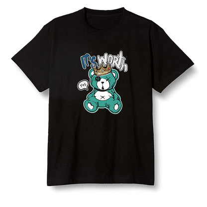 Pop Colour AJ1 High OG TIE DYE - Worth Trying Teddy Bear - Black Men T-shirt