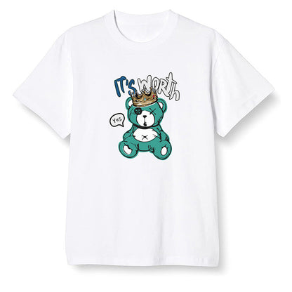 Pop Colour AJ1 High OG TIE DYE - Worth Trying Teddy Bear - White Men T-shirt