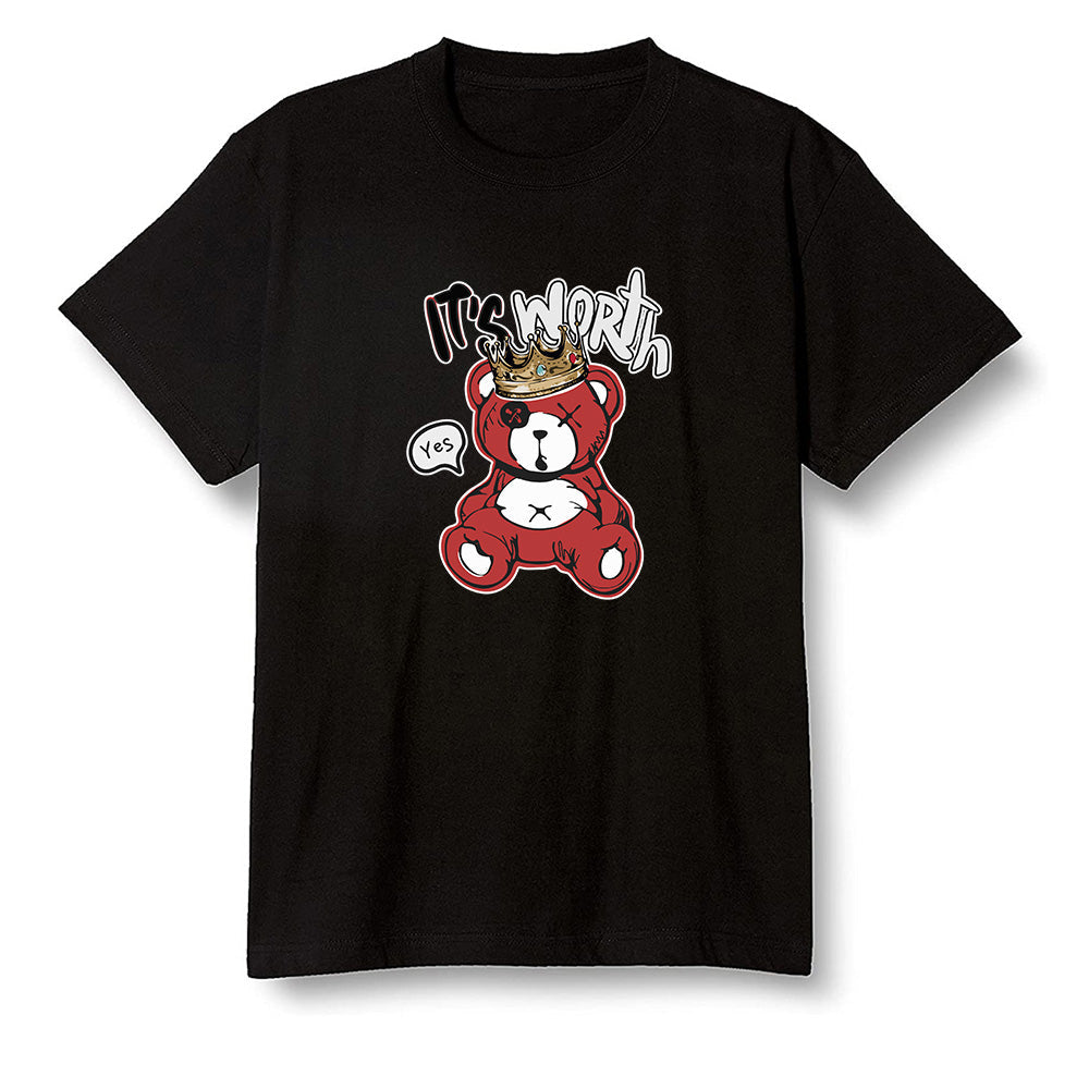 Pop Colour AJ1 High OG Satin Snake Chicago - Worth Trying Teddy Bear - Black Men T-shirt
