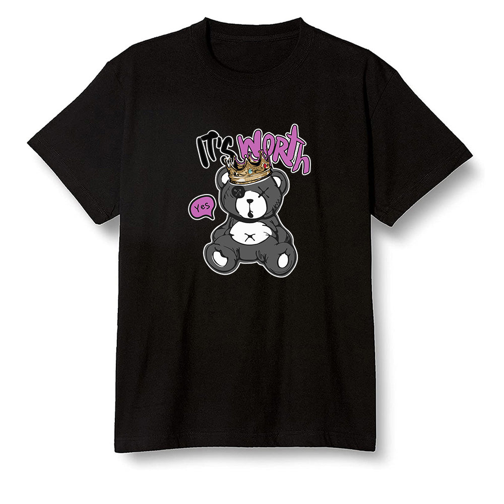 Pop Colour AJ1 Zoom Cmft Psg - Worth Trying Teddy Bear - Black Men T-shirt
